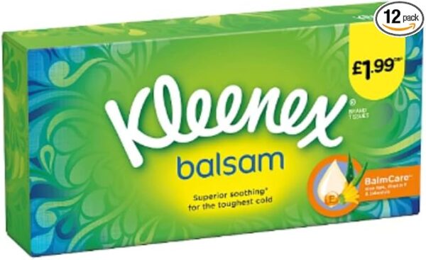 Kleenex® Balsam Tissues x Case of 4 | 12 Boxes in Total