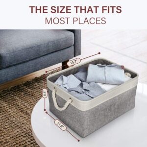Large Storage Box, 3 Pack Fabric Storage Basket with Handles, Waterproof Foldable Storage Baskets Home Organizer for Toys, Clothes, Office Supplies and Other Sundries