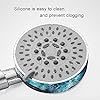ALYHYB High Pressure Handheld Showers with Shower Seat/Stainless Steel Hose - 4 Inch Water Saving Showerhead with 5 Spray Setting - Brushed Chrome Finish - Bath Room Showers Accessories