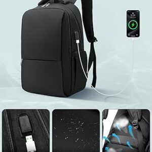 Besttravel Laptop Backpack, Business Travel Backpack with Charging Port, Water Resistant Laptop Rucksack, Anti-Theft Backpack for Men Women, Fits 15.6-inch Laptop School Bag