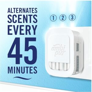Febreze 3Volution Air Freshener Plug-In Starter Kit + 4 Refills (20ml x 4) – Cotton Fresh