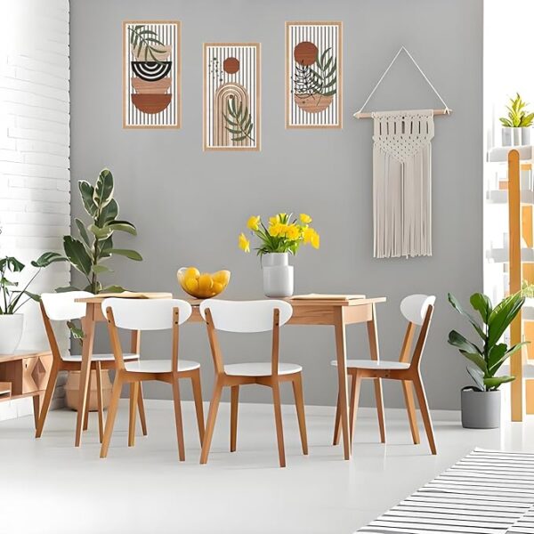 Yixuan 3-Piece Boho Wall Art Set, Lightweight Hollow Geometric Sculpture for Living Room, Bedroom, Hallway, Tropical Laser-Cut Wooden Wall Decor, Nature Inspired Home Decor, Wall Hanging Ornaments - Image 2