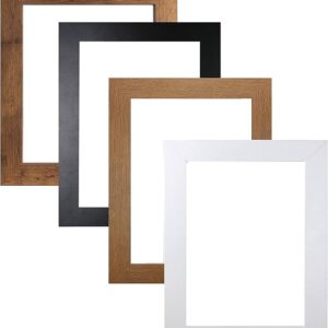 FRAMES BY POST London Picture Photo Frame, Vintage Wood with Ivory Mount, 14 x 11 Image Size 12 x 8 Inches