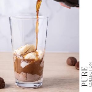Krosno Wheat Beer Pint Glasses| Set of 6 | 530 ML | Pure Collection | Large Guinness Glass Cups Craft Beer Glasses Drinking | Ideal for Home, Bar and Kitchen | Dishwasher Safe Cocktail Glasses