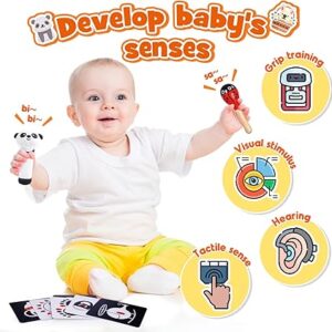 HappyKidsClub Black and White Sensory Toys for Babies 0-12 Months - Newborn Essentials, Easter Gifts, Montessori Toys Brand: HappyKidsClub