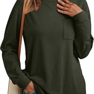 AUTOMET Womens Long Sleeve Tops Loose Fit Fall Cute Thick T Shirts Winter Cruise Outfits Trendy Clothes