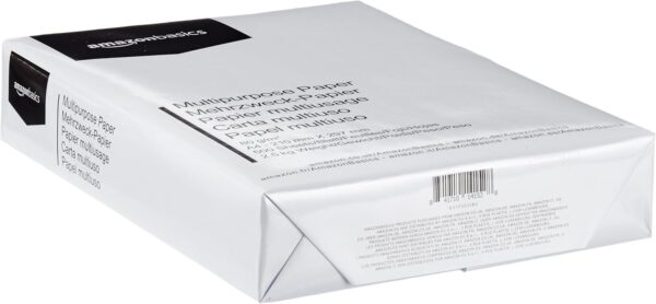 Amazon Basics Multi-Purpose Copy Printer Paper, A4 80 GSM, 2500 Count (Pack of 5), White
