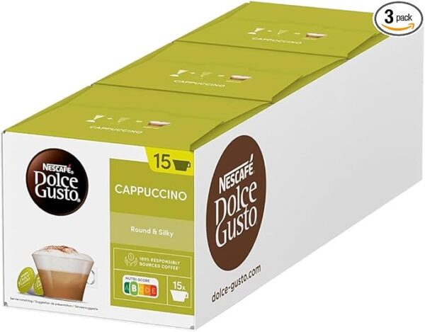 NESCAFÉ Dolce Gusto Cappuccino Coffee Pods (Total 45 Servings)