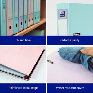 Oxford A4 Lever Arch Files, Pastel Pack of 3, Heavy Duty Folders