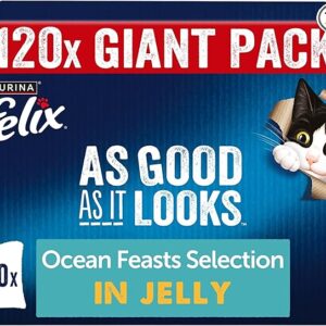 FELIX As Good As it Looks Ocean Feasts Wet Cat Food 120x85g