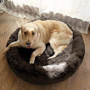 Mirkoo Cuddler Dog Bed with Non-Slip & Dirt-Resistant Bottom, Breathable Calming Bed with Black & Brown & Grey & Beige & Khaki Colors