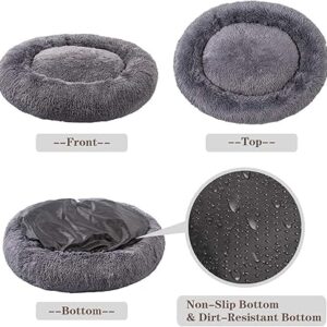 Mirkoo Cuddler Dog Bed with Non-Slip & Dirt-Resistant Bottom, Breathable Calming Bed with Black & Brown & Grey & Beige & Khaki Colors
