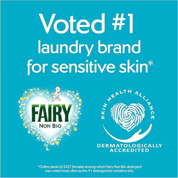 Fairy Non Bio Pods Washing Liquid Laundry Capsules, Fairy Pods, 120 Washes, Platinum With Extra Stain Removal For Sensitive Skin - Image 2