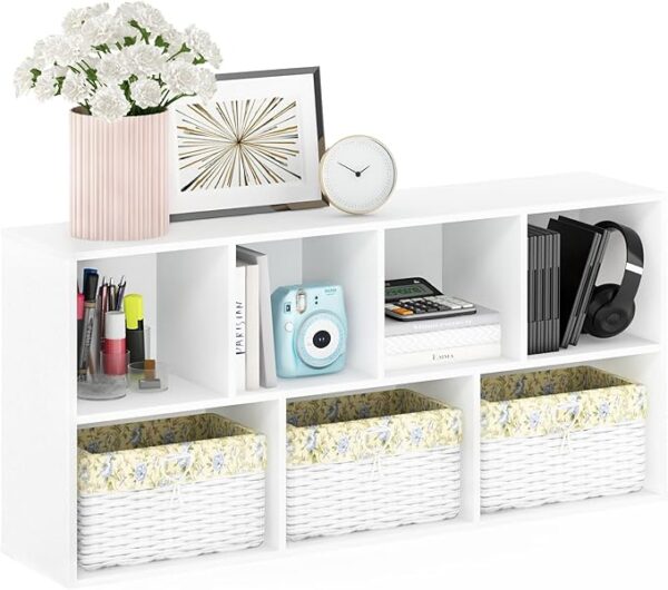 Furinno Luder 7-Cube Reversible Open Shelf, White - Image 2