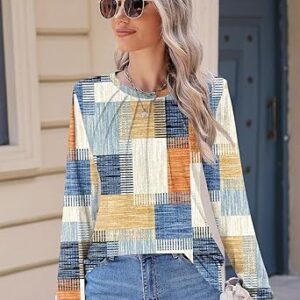 Rapbin Womens Casual Short Sleeve T-Shirts Crew Neck Pleated Tops Fashion Dressy Tunic Blouses