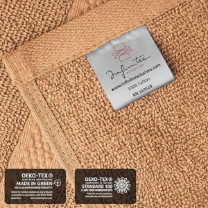 Infinitee Xclusives - 12 Pack Face Cloths |30x30 cm| 100% Cotton Wash Cloths - Ultra Soft & Highly Absorbent Fingertip Towels for Spa, Gym, Hotel & Bathroom |Vivid Green|