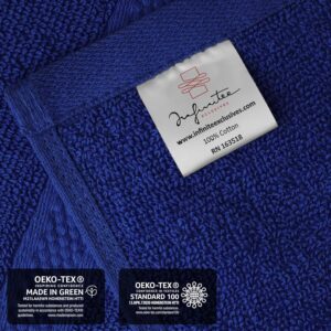 Infinitee Xclusives - 12 Pack Face Cloths |30x30 cm| 100% Cotton Wash Cloths - Ultra Soft & Highly Absorbent Fingertip Towels for Spa, Gym, Hotel & Bathroom |Vivid Green|