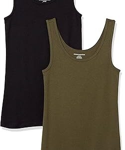 Amazon Essentials Women's Slim-Fit Vest, Pack of 2