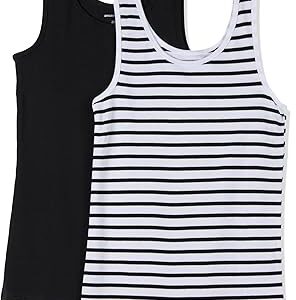 Amazon Essentials Women's Slim-Fit Vest, Pack of 2