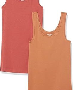 Amazon Essentials Women's Slim-Fit Vest, Pack of 2