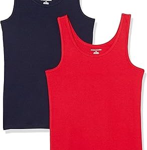 Amazon Essentials Women's Slim-Fit Vest, Pack of 2