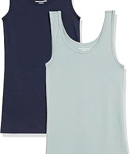 Amazon Essentials Women's Slim-Fit Vest, Pack of 2